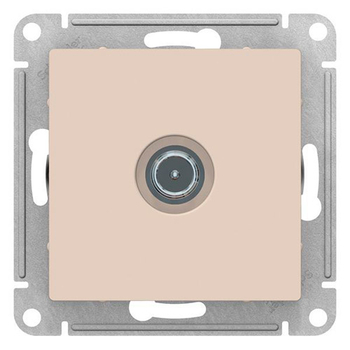 Розетка TV SE AtlasDesign оконечная 1DB, бежевая, механизм - Электрика, НВА - Выключатели и розетки - Розетки - . Магазин оборудования для автономного и резервного электропитания Ekosolar.ru в Минусинске