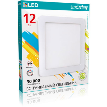 Встраиваемый светильник Smartbuy LED DL Square-12w/6500K/IP20 (SBL-DLSq-12-65K)/40 - Светильники - Для общественных зданий - . Магазин оборудования для автономного и резервного электропитания Ekosolar.ru в Минусинске