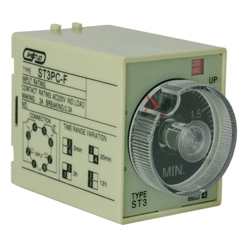 Реле времени 220V ST3PC-F (0.25-2m/20m/2h/12h) Энергия - Электрика, НВА - Реле, автоматизация и управление - Реле времени - . Магазин оборудования для автономного и резервного электропитания Ekosolar.ru в Минусинске
