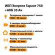 ИБП для котла Энергия Гарант 750 + Аккумулятор 33 Ач 12 В (450Вт - 40мин) - ИБП и АКБ - ИБП для котлов - . Магазин оборудования для автономного и резервного электропитания Ekosolar.ru в Минусинске