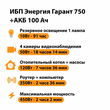 ИБП для котла Энергия Гарант 750 + Аккумулятор 100 Ач 12 В (450Вт - 122мин) - ИБП и АКБ - ИБП для котлов - . Магазин оборудования для автономного и резервного электропитания Ekosolar.ru в Минусинске