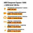 ИБП для котла Энергия Гарант 1000 + Аккумулятор Grid 100 Ah 12 v (600Вт - 91мин) - ИБП и АКБ - ИБП для котлов - . Магазин оборудования для автономного и резервного электропитания Ekosolar.ru в Минусинске